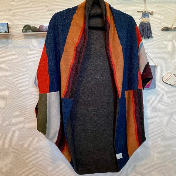 Bohdi Swag Sweaters - Bohdi Swag - Reversible Stripe Cocoon Top